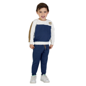 Conjunto Moletom Bicolor Urso