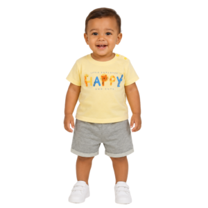 Conjunto Happy Amarelo