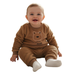 Conjunto Fleece Urso Chocolate