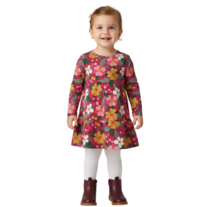 Vestido Manga Longa Floral