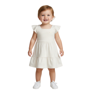 Vestido Off com Lurex Dourado