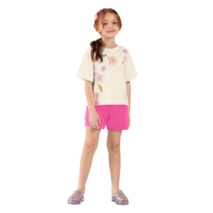 Blusa Off Floral com Strass