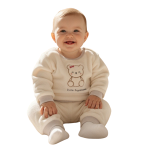 Conjunto Fleece Urso Off White
