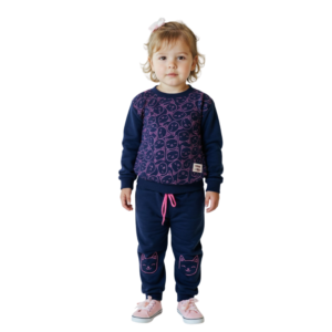 Conjunto Moletom Gatinha Marinho