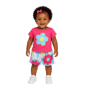 Conjunto Flowers Pink