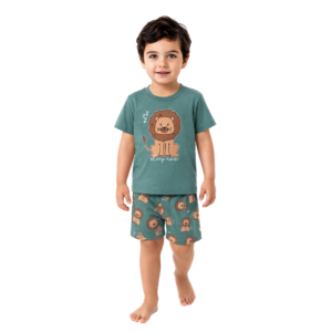 Pijama Curto Leão Verde