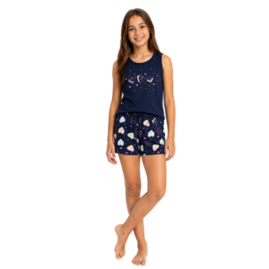 Pijama Curto Regata Corações