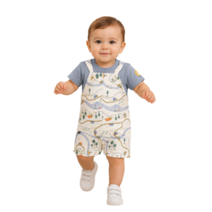 Conjunto Menino Jardineira com Camiseta Expedição Natureza