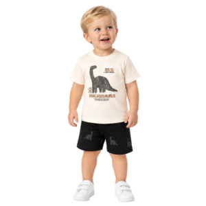Conjunto Menino Camiseta e Bermuda Braquiossauro