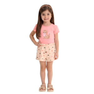 Conjunto Oncinha Cor de Rosa
